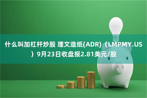 什么叫加杠杆炒股 理文造纸(ADR)（LMPMY.US）9月