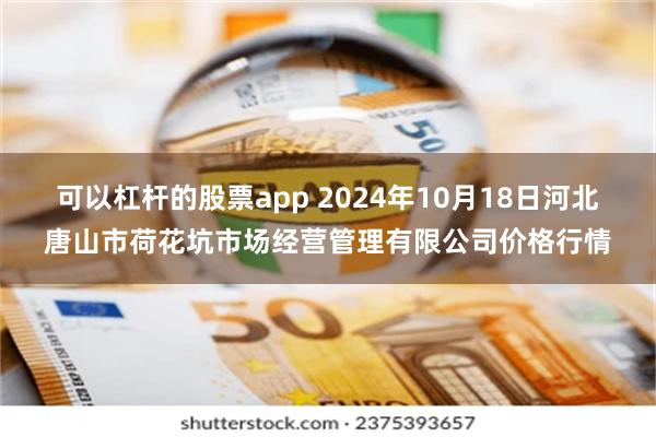 可以杠杆的股票app 2024年10月18日河北唐山市荷花坑